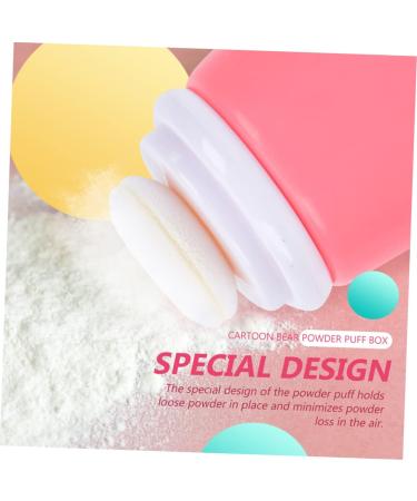 Balacoo 2pcs Body Powder Box Body Powder Puff Loose Powder Containers Refillable Cosmetic Containers Travel Pink 10x7cm - Buy Online on GoSupps.com