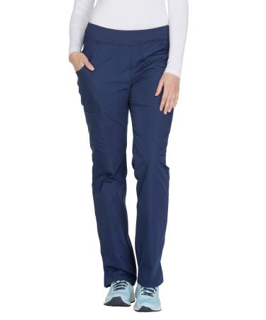 Scrub Pants for Women Workwear Originals Pull-On Waist with Rib-Knit Trim WW210 Large Navy