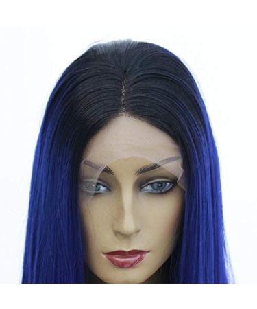Shop 20in Lace Front Long Straight Synthetic Wig - Silky Gradient Color Hairpiece for Ladies' Daily Cosplay Anime & Halloween Parties - Buy Online on GoSupps.com