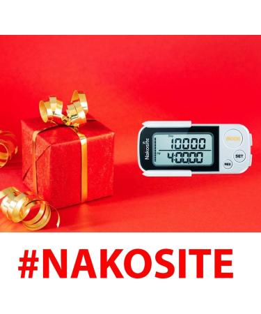Nakosite Lux2433 Luxury Pedometer Fitness Tracker - Clip & Band No App or Bluetooth Tracks Distance & Calories Ideal for Women & Children - Buy Online on GoSupps.com