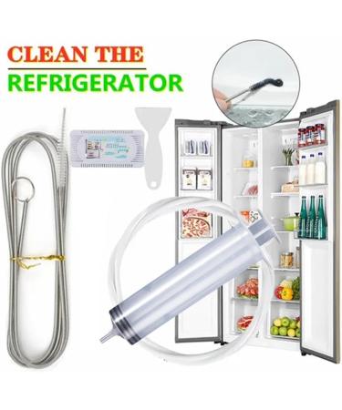BaYuYPOO Clean Brush Kit For Refrigerator Fridge Suction Syringe Remover Fridge Cleaning Openers Refrigerator Brush Kit With Dredger White 6pcs - Buy Online on GoSupps.com