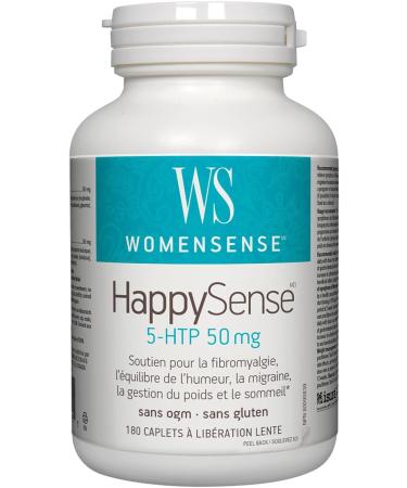 WomenSense HappySense 5-HTP 50mg 180 Time-Release Caplets Helps Promote Healthy Mood Balance - Buy Online on GoSupps.com