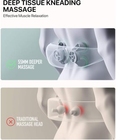 Alljoy Wireless Neck Massager with Heat Function | Shiatsu 3D-Rotating Massage Device for Neck Back & Shoulders | Portable & Adjustable Strap | Perfect Gift in Gray - Buy Online on GoSupps.com