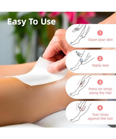 Bande de Cire Epilation 600 Pi ces Bande de Cire pilatoire Papier Non-Tiss s Chaude et p te Sucre pilation pour L' pilation du Corps Jambes et Visage - Buy Online on GoSupps.com