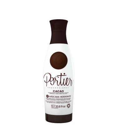 Portier Cacao Masque lissant br silien professionnel 1 l et shampoing 1 l