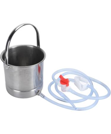 1.6L Stainless Steel Enema Bucket Kit - Rust Resistant Easy Installation Ideal for Colon Cleansing & Multiple Enema Types - Buy Internationally - Buy Online on GoSupps.com