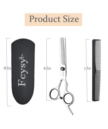 Fcysy 6 Inch Professional Thinning Shears for Hair Cutting - Barber Texturizing Scissors for Haircutting - Blending and Layering Scissors with Comb - Black Thinning Shears for Men, Women, and Dogs - Buy Online on GoSupps.com