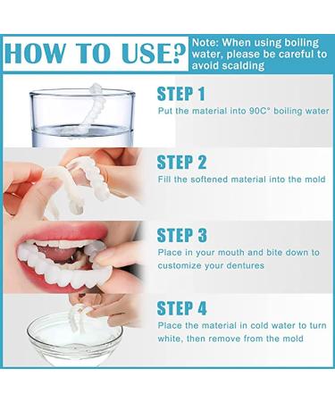 2 Pairs Provisional Tooth Rails & Dentures | Immediate Veneers for Men & Women | Whitening Alternative for Bad Teeth - Buy Online on GoSupps.com