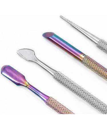 2 in 1 Cuticle Pusher Professional Cuticle Remover Stainless Steel Cuticle Cleaner Nail Art Care Tool for Manicure Stainless Steel Cuticle Cleaner Cuticle Pusher Nail Tool for Manicure Pedicure Double Head - Buy Online on GoSupps.com