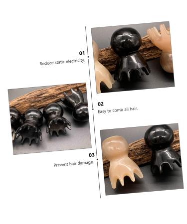 Beavorty 2 STK OCTOPUS Massage Comb - Natural Antistatic Hair & Scalp Brush for Deep Cleaning & Relaxation - Buy Online on GoSupps.com
