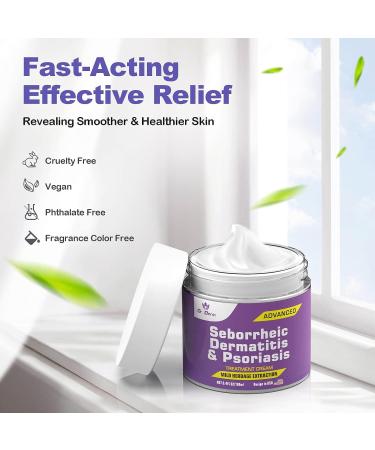 Dr. DERM Seborrheic Dermatitis Cream - Psoriasis Scalp Treatment for Folliculitis, Dry Scalp & Dandruff - Anti-Itch & Soothing Relief - 3.4 Fl Oz - Buy Online on GoSupps.com