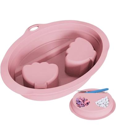 Bol Ongles D poseur - Bassin de Manucure pour D capage | Bol de Trempage en Silicone pour D capage de Ongles pour Femmes et Filles Maison Voyage Spa Salon Rose - Buy Online on GoSupps.com