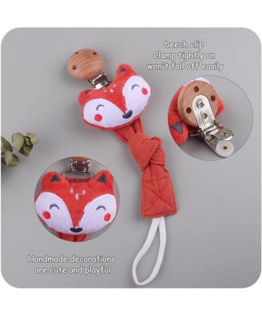 Ibeafilly Pacifier Band with Beech Wood Clip - Personalized Pacifier Chain for Girls | Triangular Cloth Sucker - Ideal Baby Gift - Buy Online on GoSupps.com