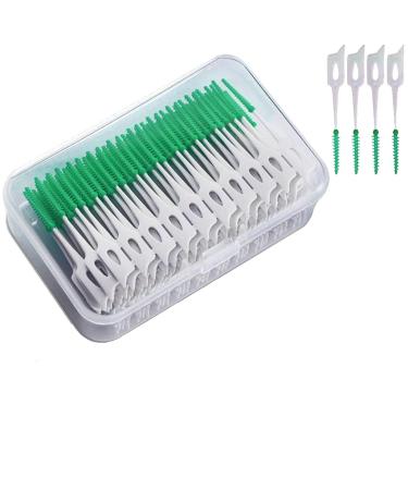 Interdental brush soft silicone adaptive interdental brush interdental space silicone dual-house dental floss stick gap bracid brush brushes dental floss stick for clean tools