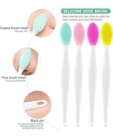 Acne Needle Silicone Nose Clean Brush Exfoliating Pore Beauty Facial Brush Skin Care Tool Massager Remove Acne Blackheads Deep Clean (Color : Peach) - Buy Online on GoSupps.com