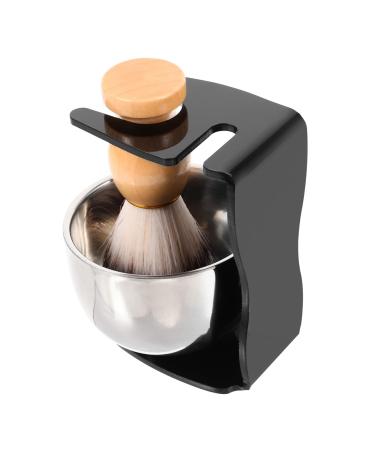 Frcolor 1 set of bare shaving tool hair rasis brush mug shaving bowl and brush shaving cup made of men's beard-shaving set Razor soap cream bowl nylon stainless steel man deliveries
