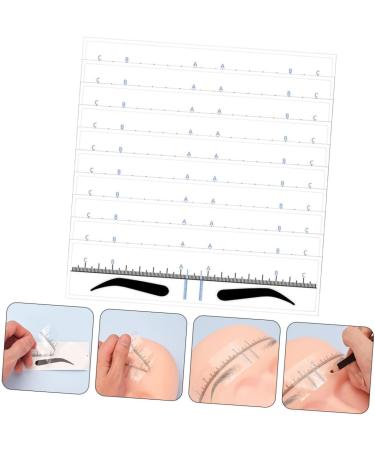 DRESSOOS Eyebrow Stencil 50pcs Eyebrow Positioning Ruler Stickers Eyebrow Mapping Ruler Sticker Eyebrow Drawing Tool Suite 18.00X3.80X0.10CM Blue - Buy Online on GoSupps.com
