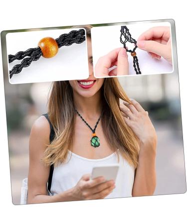FOMIYES Yoga Stone Necklace Set - DIY Gemstone Crystal Beads for Fengshui & Retro Decor - Hand-Woven Choker with Natural Stones - Buy Online on GoSupps.com