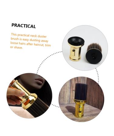 Minkissy Retractable Hairdressing Brush & Shaving Brush - Dual Use Body & Face Powder Brush for Men - Golden 13.5x6 cm - Buy Online on GoSupps.com
