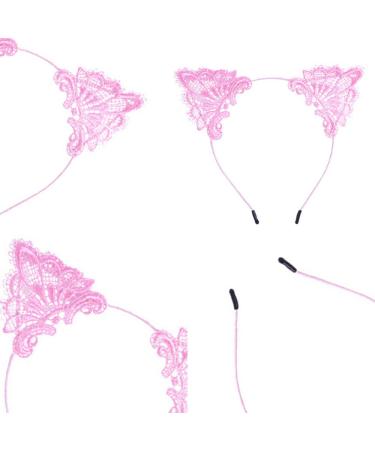 Lace Cat Ears Headband for Girls - Flower Hair Hoop for Kids Parties and Cosplay - Buy Online on GoSupps.com