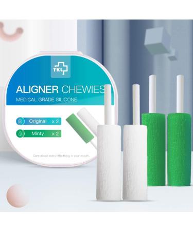 Aligner Chewies - 4 Packs (2 Green & 2 White) for Effective Teeth Alignment | Buy Internationally - Buy Online on GoSupps.com
