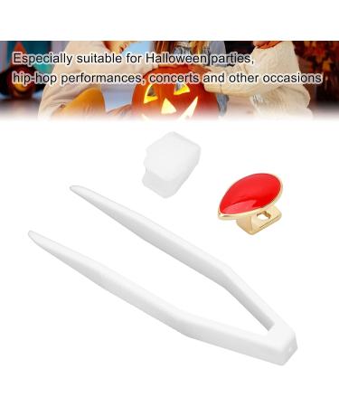 Single Tooth Hiphop Tooth Single Removable Mouth Teeth Halloween Dentures Ornaments (Red) - Buy Online on GoSupps.com