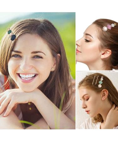 20 Women's Pearl Hair Clips - Fashion Hair Pins & Vintage Decorative Gold Clips for Weddings & Valentine's Day - Buy Online on GoSupps.com