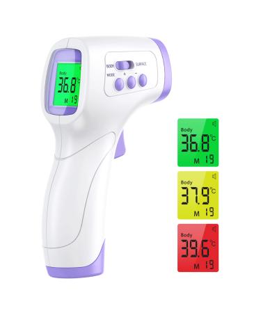 Wawech Baby Fieberhermometer Contactless Digital Infrarot Thirmometer 3 In 1 forehead Thermometer Inside Ausen for adult children with LCD display 99 memory profession fever alarm purple - Buy Online on GoSupps.com
