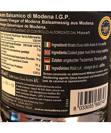 Balsamic Vinegar of Modena IGP Green Mark 250ml - Buy Online on GoSupps.com