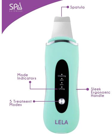 Spa Sciences LELA Skin Spatula: Deep Cleansing, Extraction, Serum Infusion, Lifting - 5 Modes - All Skin Types - Buy Online on GoSupps.com