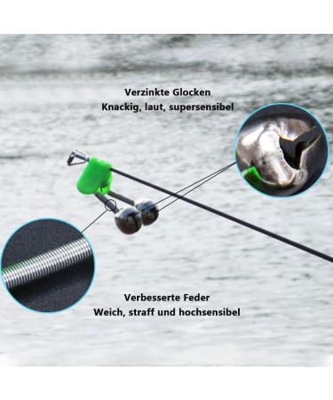 Buy LATRAT 50-Piece Fishing Bell Set - Outdoor Fishing Accessories & Bite Indicator Bells (Red & Green) | International Shipping - Buy Online on GoSupps.com