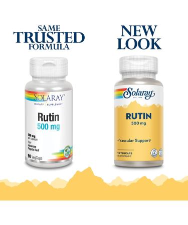 Buy Solaray Rutin 500 mg - 90 VegCaps | Supports Circulatory Health - Buy Online on GoSupps.com
