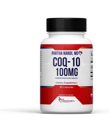 CoQ10 Supplement 30 Days 100mg. Antioxidant Coenzyme Q10 Energy Supplement Vitamin Caps w/Vitamin E. Ultra High Absorption Ubiquinone for Heart Brain Health ATP Energy Endurance by Doctor Nandi - Buy Online on GoSupps.com