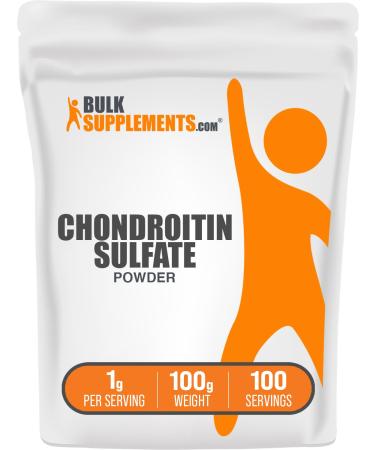 BulkSupplements.com Chondroitin Sulfate Powder - Chondroitin Sulfate Supplement for Joint Support - Gluten Free 1g per Serving 100g (3.5 oz) (Pack of 1) 3.5 Ounce (Pack of 1)