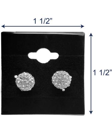 Mooca 1.5 x 1.5 Black Hanging Earring Cards - 100 Pieces - Buy Online on GoSupps.com