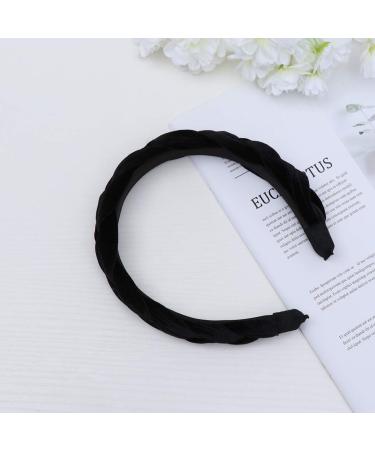 Beaupretty Flock Padded Headband - Vintage Alice Style Wide Braided Hairband for Women in Black - Buy Online on GoSupps.com