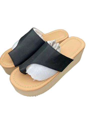MisFun Bunion Correction Sandals/Platform Sandals Women with Arch Support/Wedge Womens Wide Width Sandals with Orthopedic Toe Ring/Slip-On Bohemian Style Gifts for Girls 9 Black