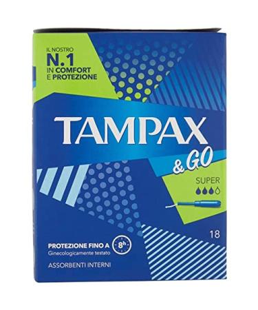 Tampax and Go super tampons 18 pieces (1 pack) 18 pieces (1 pack) Super - Buy Online on GoSupps.com