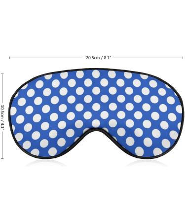 Buy Women's Adjustable Blue Sleep Mask with White Polka Dots | Comfortable Eye Shades for Better Sleep - International Shipping - Buy Online on GoSupps.com