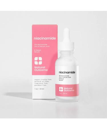 Niacinamide Serum for Face | B-Boost 10% Niacinamide + 2% Zinc | Acne Treatment & Pore Reducer | Natural Outcome Skin Care - Buy Online on GoSupps.com