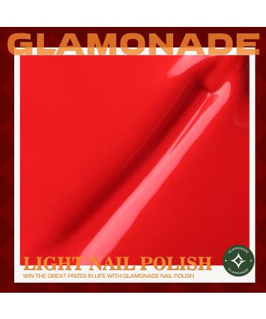 Glamonade Candy Cane Red Non-Toxic Nail Polish - Glossy & Trendy DIY Manicure at Home - Buy Online on GoSupps.com