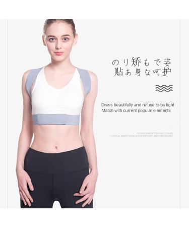 BLACKNANA Back Support Corrector Clavicles Spine Shoulder Support Belt Back Anti-Humpback Corrector for Women Men Gray Blue - Buy Online on GoSupps.com