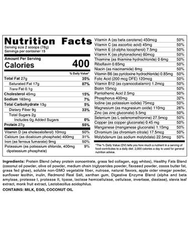 HLTH Code Complete Meal Replacement Shake - Healthiest Meal Replacement Healthiest You | Keto Friendly | High Protein | Low Carb | Collagen | Gluten Free | Creamy Vanilla Flavor (15 servings) Vanilla 42 Ounce (Pack of 1) - Buy Online on GoSupps.com