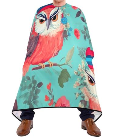 Kigai Cute Owls Barber Cape | Professional Waterproof Hair Cutting Cape for Men & Women with Adjustable Snap Closure - Buy Online on GoSupps.com