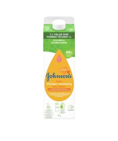 Johnson's Baby Shampoo Carton Refill Glycerin Baby Shampoo Gentle For Delicate Hair & Scalp Hypoallergenic Paraben Free 1L