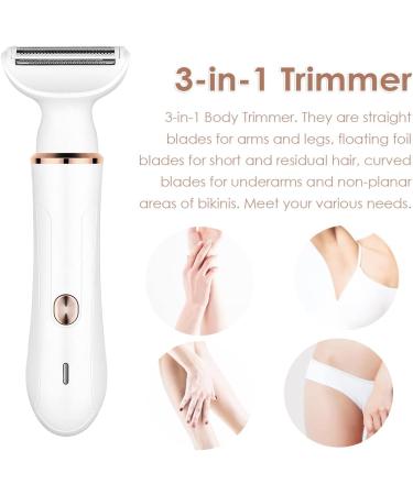 4-in-1 Electric Razor & Hair Trimmer for Women - Facial Hair Removal & Body Grooming Kit with Type-C Charging Port - Buy Online on GoSupps.com