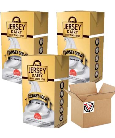 Generic 03 x Jerseyy Dairy Jersey Gold Ice Cream Mix 1l - Soft serve ice cream mix - Buy Online on GoSupps.com