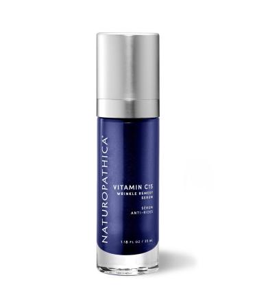 Naturopathica Vitamin C15 Wrinkle Remedy Serum for Face - Daily Moisturizing Vitamin C Brightening Serum with Hyaluronic Acid to Visibly Reduce Fine Lines & Wrinkles - Made in USA (1.18 oz) - Buy Online on GoSupps.com