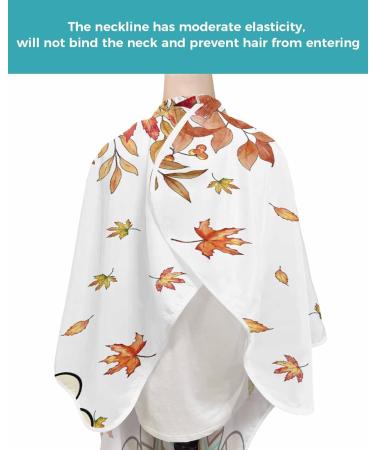 Thanksgiving Turkey Rugby Barber Cape | Adjustable Hair Cutting Cape for Adults & Kids | Autumn Maple Leaf Design - Buy Online on GoSupps.com