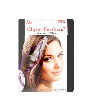 Mia Clip-n-Feathers Hair Feather Purple 1 Ounce